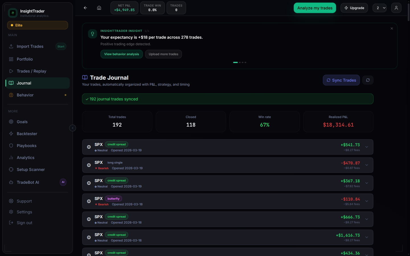 InsightTrader Journal