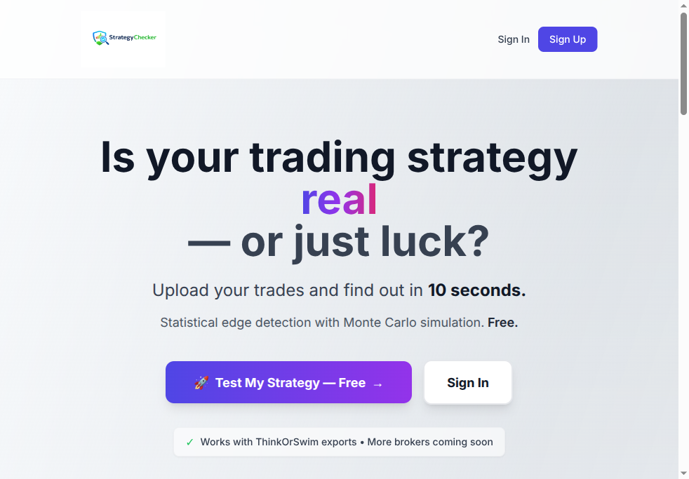 Strategy Reality Check